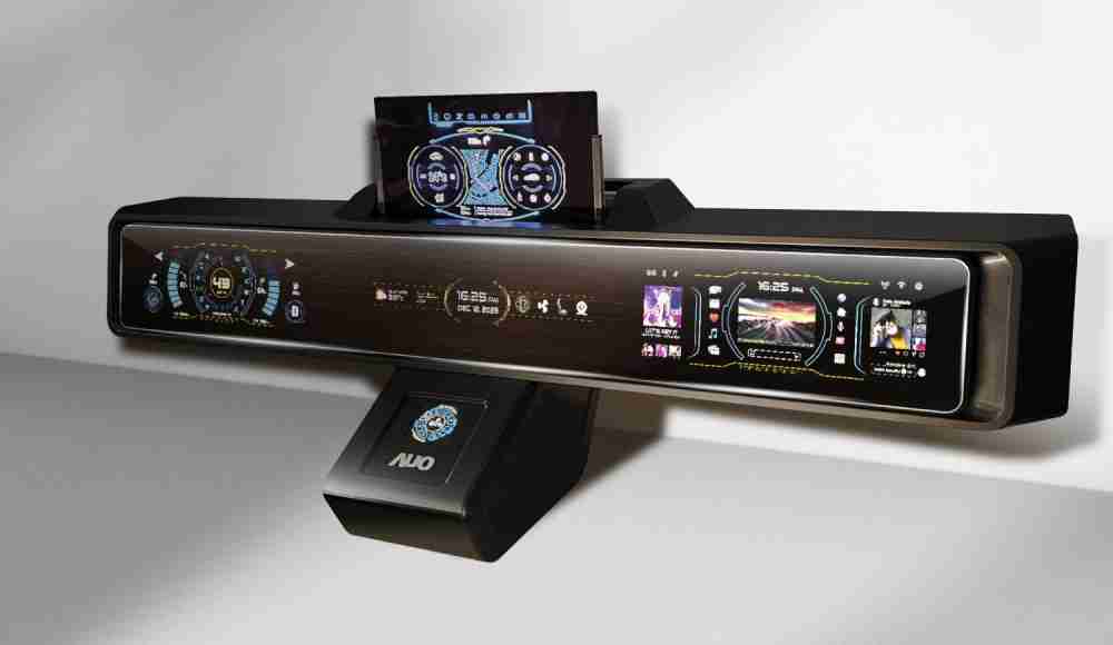 汇旺支付Micro LED沉浸式车舱显示方案结合 可卷式、、、、可伸缩的Micro LED应用并可呈现不同的质感纹路，，展现人性化设计