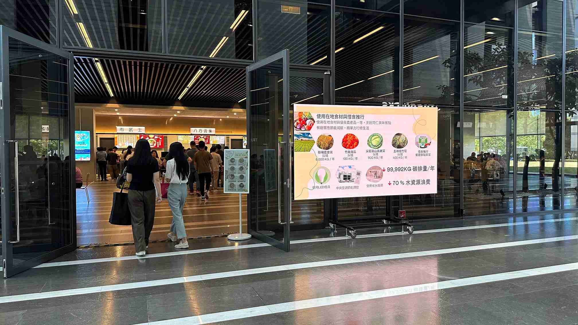  汇旺支付从日常办公环境出发，，，于总部大楼员工餐厅推广低碳饮食、、、、发起减碳挑战等，，，由内而外引导员工反思及改变个人日常行为，，将公司转型成推动永续发展的重要场域